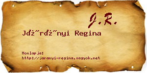 Járányi Regina névjegykártya